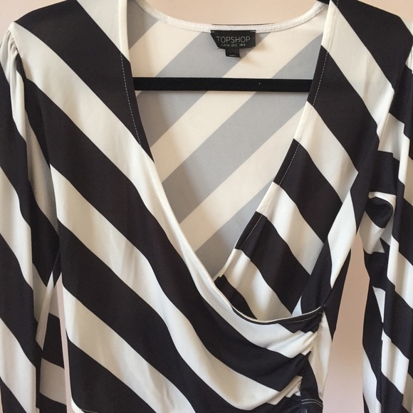 Topshop Striped Splice Blouse - Picture 4 of 8